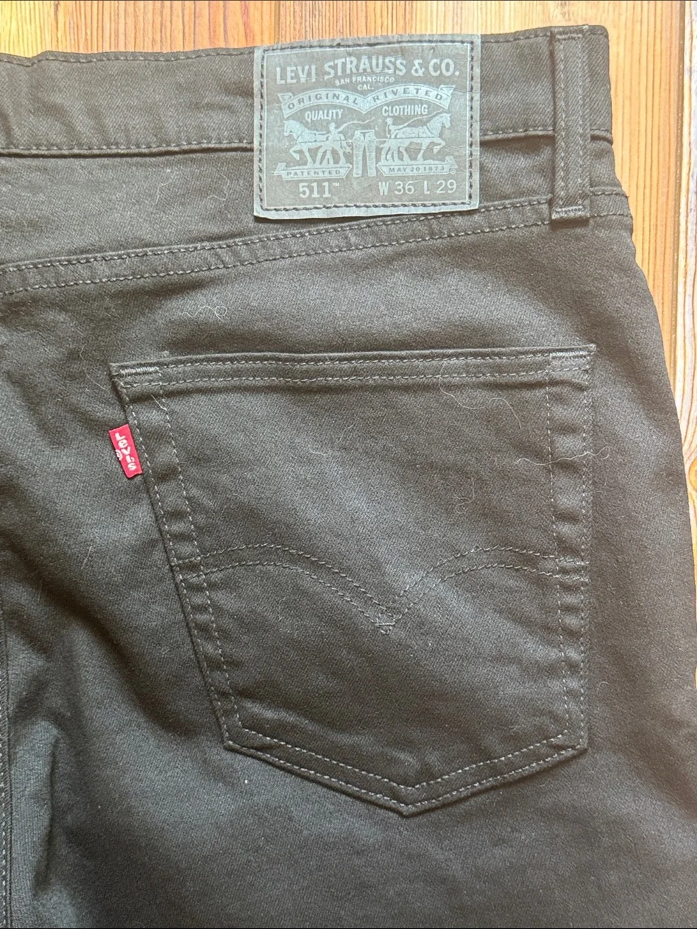 Levi’s 511 Slim Fit Jeans Men’s 36x29 Black Stretch Denim Classic